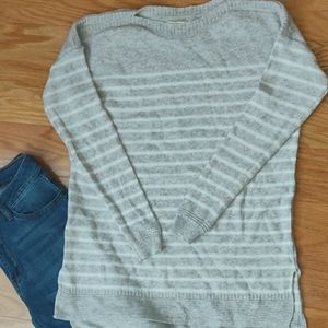 Heather Beige Lightweight Striped Sweater